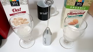 Oat Milk vs Almond Milk part 2 Frothing Test [upl. by Marijo]