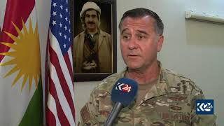 Maj Gen Eric T Hill SOJTFOIR commander speaks to Kurdistan 24 [upl. by Ailene]