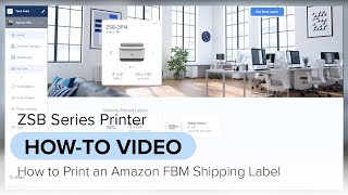 How to Print an Amazon FBM Shipping Label Fulfillment by Merchant Desktop  ZSB Series Printer [upl. by Harifaz]