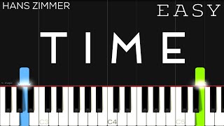 Hans Zimmer  Inception  Time  EASY Piano Tutorial [upl. by Hallock]