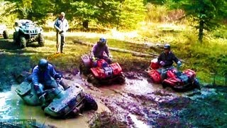 ATV Mudding 4X4 Mud Bogging Quad [upl. by Nnalatsyrc]