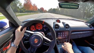 2020 Porsche 718 Cayman GT4  POV Driving Impressions [upl. by Southworth]