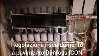 Regolazione riscaldamento a pavimento Danfoss ICON montaggio e istallazione [upl. by Ledoux]