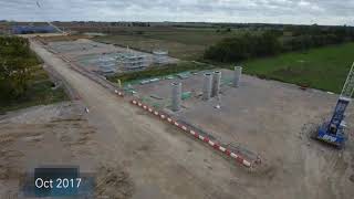 Building the River Great Ouse viaduct  timelapse [upl. by Liemaj666]