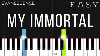 Evanescence  My Immortal  EASY Piano Tutorial [upl. by Emelita77]