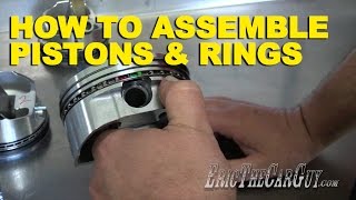 How To Assemble Pistons amp Rings [upl. by Noreht]