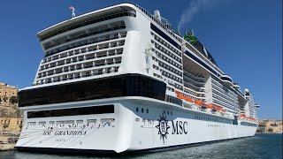 MSC Grandiosa Cruise Ship Walking Tour 4K [upl. by Maram754]