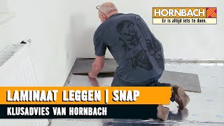 Laminaat leggen met HORNBACH Legsysteem Snap [upl. by Nets]