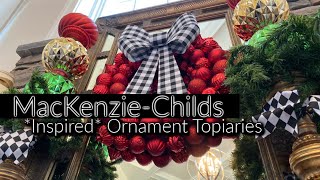 MacKenzieChilds Inspired DIY Ornament Topiaries [upl. by Marrissa]