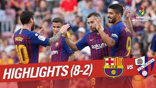 Resumen de FC Barcelona vs SD Huesca 82 [upl. by Engenia]