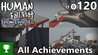 Human Fall Flat  All Steam Level Achievements  AchievementTrophy Guide [upl. by Seymour]