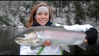 Winter Steelhead Fishing  Muskegon River Michigan [upl. by Bernetta]