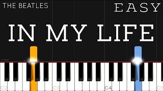 The Beatles  In My Life  EASY Piano Tutorial [upl. by Bradwell]