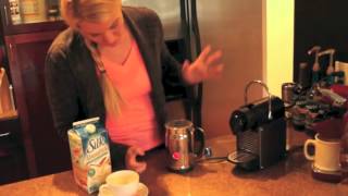 Nespresso Aeroccino Plus Frother Review Frothing Almond Milk [upl. by Anthony]