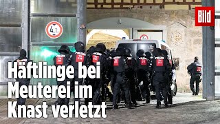 Gefängnismeuterei Polizei stürmt Knast in Thüringen  JVA Untermaßfeld [upl. by Pollie]